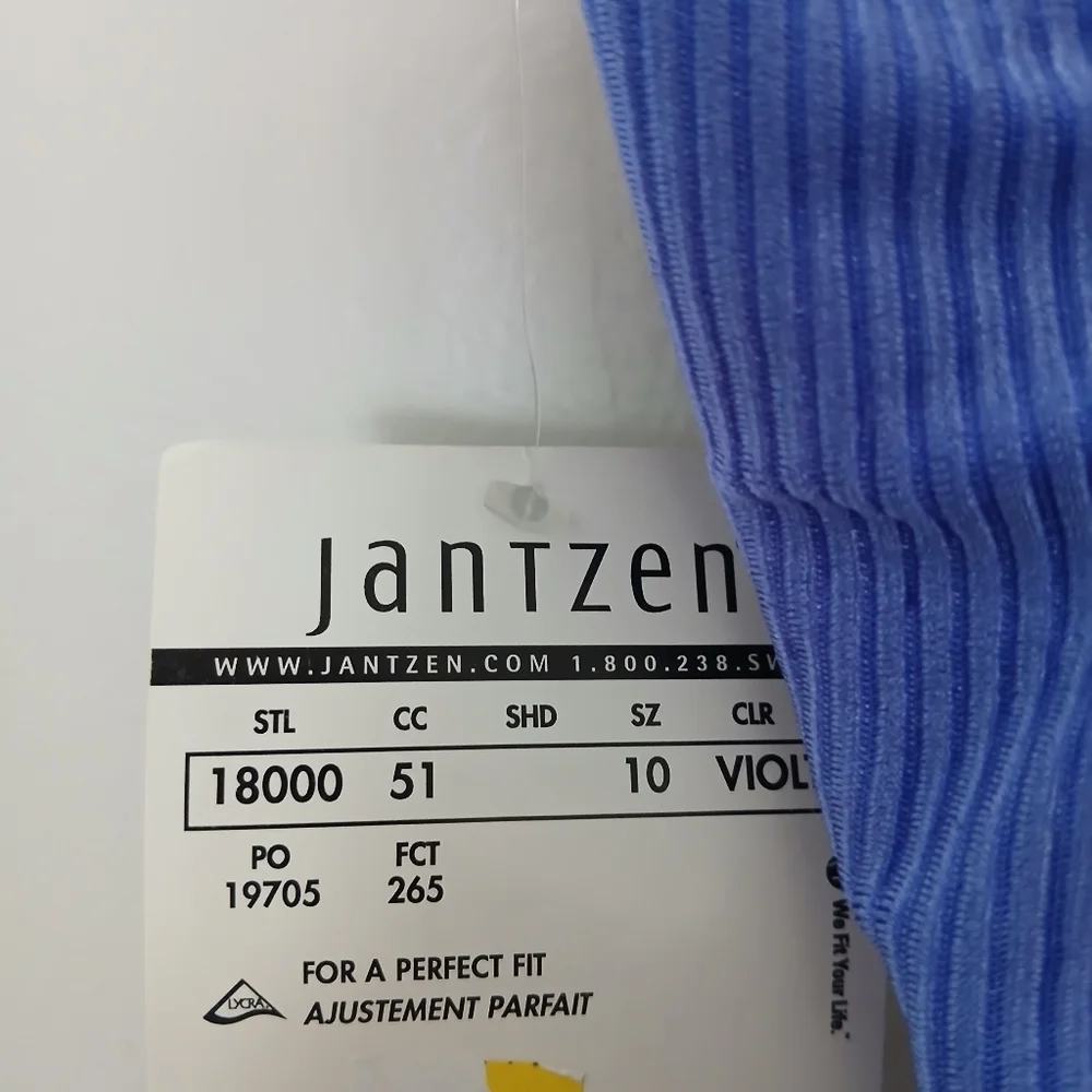Jantzen Girl's Size 10 Violet One Piece Swim Suit.  NWT